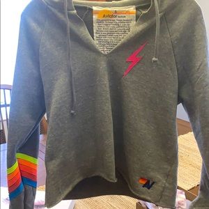 Aviation Nation cropped hoodie. Size small